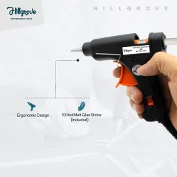 hillgrove HGCM280M1 20W Hot With 10Pcs Stick and Utility Knife for Craft,Art Standard Temperature Corded Glue Gun image 5