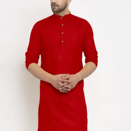 Men Cotton Blend Kurta Pyjama Set-image-37