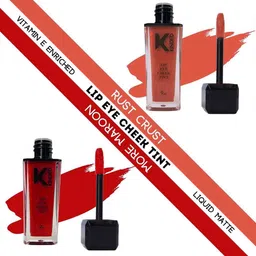 KINDED Set of 2 Lip Eye Cheek Tint with Vitamin E - Rust Crust 05 & More Maroon 09 image 3
