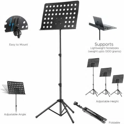 corslet Notation Book Stand Music Book Stand Notation Stand with Adjustable Tripod Notation Stand image 2