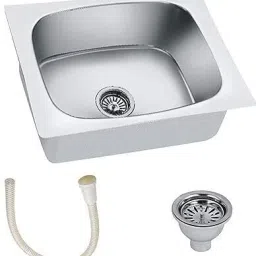 Indian Kitchen Sink |Stainless Steel Oval Shape Single Bowl Sink 24x18-Indian Vessel Sink-image-48