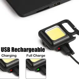guggu Mini (LED COBB) Keychain Flashlight With4 Light Modes Folding Bracket BottleF327 4 hrs Torch Emergency Light image 2