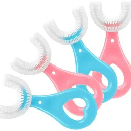 Kids U-Shaped Toothbrush Soft Silicone 360 Oral Care Teether-image-13