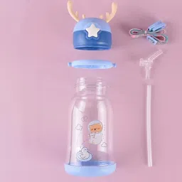 Cute Water Bottle with Sipper, Cartoon Print Water Bottle (Random print)-22