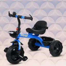 NTIC BABY TRICYCLE BLUE BASKET WITH FRONT AND BACK BASKET FOR KIDS blue basket tricycle for kdis-6 Tricycle-image-16