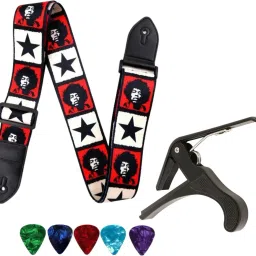 Guitar Strap with Quick Change Metal Capo Guitar Belt For All Types of Guitar Clutch Guitar Capo-image-63