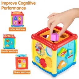 longmire Activity Fancy Cube Shape Sorting Play for Toddlers and Kids (Multicolor) image 2