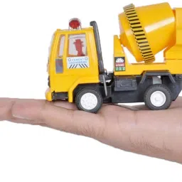 yaah creation Plastic concrete mixer with rotatble mixer drum without battery ,pullback action image 2