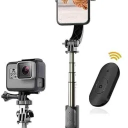 EVAAENTERPRISES Q08 Gimbal Stabilizer (Sleek Black Color, 3-Axis Stabilization) 3 Axis Gimbal for Mobile, Camera image 4