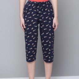 Women Dark Blue Capri-image-57