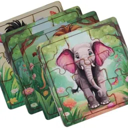 Wooden Animals Shape in Jungle Puzzle Animal Slat Assembly Shape Puzzle-25