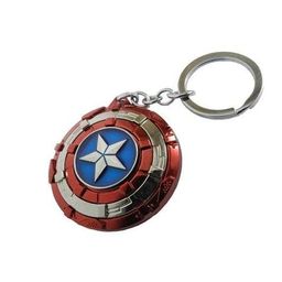 vsverus little collections Vsverus Key Chain Superhero Capt-in- America-Rotating Shield Key Chain,Avengers Metal & Key Ring Multicolor image 3