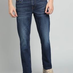 Men Slim Mid Rise Blue Jeans-image-68