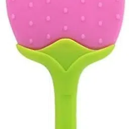 Baby Fruit Shape Silicone Teethers Soft Stick Chews Nibbler for Baby Dental Care BPA-Free for Infants Baby (Pink) Teether-image-16