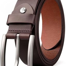 Men Casual Black Genuine Leather Belt-image-16