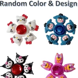 Pack Of 1 Cartoon Design Rotating Spinning Top Gyro Fidget Spinner Toy Game-image-71