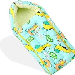 Baby's Cotton Bed Cum Carry Bed Printed Baby Sleeping Bag Convertible Crib-17