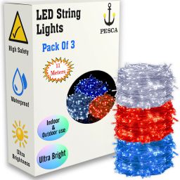 40 LEDs 11 m White, Red, Blue Steady String Rice Lights-image-68