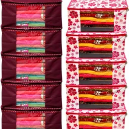 ALIYA INTERNATIONAL saree cover non woven pack of 8 Polyester Laundry Bag-image-78
