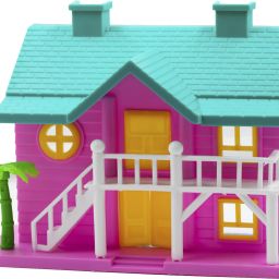 Funny Doll House Set For Girls Kids With Furniture | 18 Pc Set | Openable Door | 100% Non-Toxic BPA free plastic| Dream House Lovely Classic Shape N Design-4
