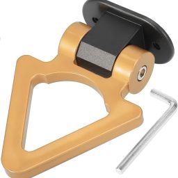 Car Dummy Gold Tow Hook Triangle V-Shape Vehicle Towing Hook for Car Decoration Front and Rear Mount Towing Hook-image-2