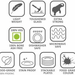 borosil Pack of 33 Opalware Orbit Dinner Set image 5