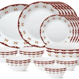 Pack of 27 Opalware Royal Brown Dinner Set-image-55