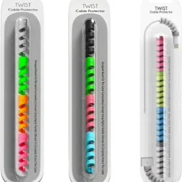 DECRONICS 12 Pcs Twist Cable Protector Charging Cord Protective Cover (Set of 3) Cable Protector-image-80