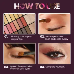shryoan Color Studio Eyeshadow & Highlighter Palette | Highly Pigmented & Matte Finish 38 g image 3
