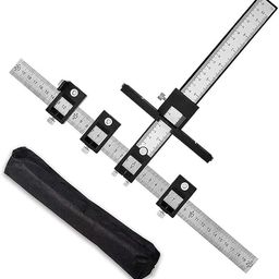 ez living EZLIVING Cabinet Hardware Jig Tool with Ruler Adjustable, Drill Guide, and Carry Pouch. image 1