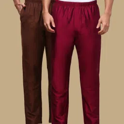 Pack of 2 Mens Cotton Blend Ethnic Wear Solid Pyjama Men Pyjama-image-10