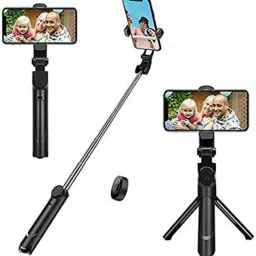 SURYAKUSH Brand New Wireless Bluetooth Foldable XT-02 Mini Tripod Extendable Selfie Stick Monopod, Tripod-30