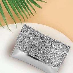 Casual Silver Clutch - Regular Size-image-73