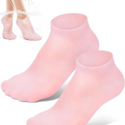 Silicone Moisturizing Gel Socks Set for Dry Skin Women & Girls for Winter Use K1 Heel Support-15