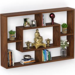 bluewud Crafte Wall Decor Floating Shelf Display Rack Decorative Hall Décor Engineered Wood Open Book Shelf image 2