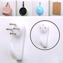 art street Set of 25 Hooks White 4-Pin Seamless Nail with 2 Spirit Leveler for Photoframe Hook 25 image 4