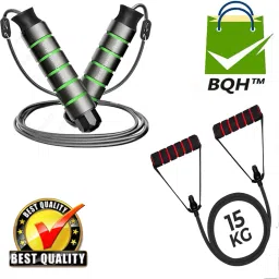Combo of Skipping Rope and Black Toning Tube for Men and Women Gym & Fitness Kit Fitness Accessory Kit Kit-image-14