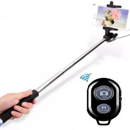 POZUB Wired AUX Cable Selfie stick tripod mobile holder+Bluetooth Remote Photo Shutter Tripod, Monopod, Monopod Kit, Tripod Kit, Tripod Clamp, Tripod Bracket-23