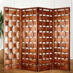 shilpi Wooden Room Caged Divider In Brown-picture-29