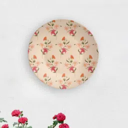 quirk india MulticolouredOrange Fling of Flowers Decorative Ceramic Wall Plate-picture-49