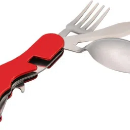 Foldable Multi-Function Fork Spoon Multi-Utility Knife For Camping, Travel, Home Stainless Steel Cutlery Set-image-27
