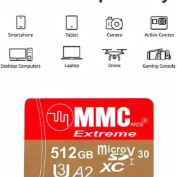 MMC MEMORY 528 ULTRAFAST 512 GB MicroSD Card UHS Class 3 100 MB/s Memory Card Compatible with Mobile, Tablet, Camera image 3