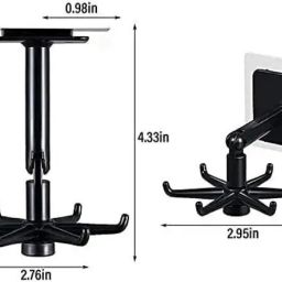 Wall mounting Self Adhesive 360 Degree Rotating Hook for Hanging(Pack of 2) Hook 6-image-75
