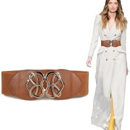 Women Brown Artificial Leather Belt-image-13