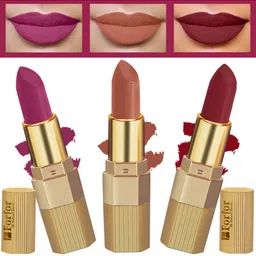 FORFOR Set Of 3 Xpression Matte Lipsticks - Nude Matte 306-Cherry Red 304-Magenta 302 image 5