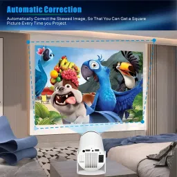 Omexcart 4k Android WiFi6 BT 5.0 260 ANSI LM Short Throw Auto Keystone (4000 lm / 1 Speaker / Wireless / Remote Controller) Portable Projector image 2