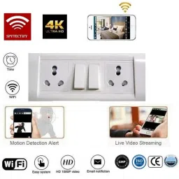 SPYTECTIFY Spy Camera 4K Spy WiFi Modular Switch Socket Camera HD Audio Video Recording Watch Live 24 Hours Small Surveillance Security Camera for Office Nanny Hidden Wireless Camera. Security Camera image 2