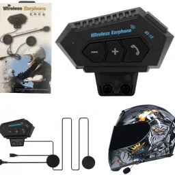 TUFFWIN Motorcycle Helmet Bluetooth Headset, Hands-Free Intercom, 20-Hour Playback, Detachable Design Helmet bluetooth device with Earphone-18