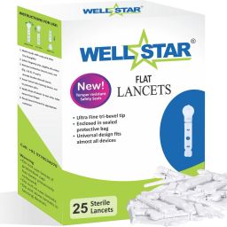 Wellstar 25 Flat LANCETS white COLOR Glucometer Lancets Glucometer Lancets-19
