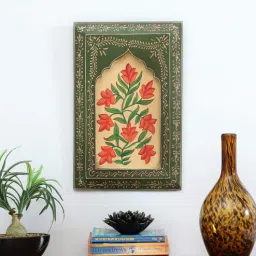 suncity decors Green Color Handpainted Engineered Wood Jharokha Frame-picture-1